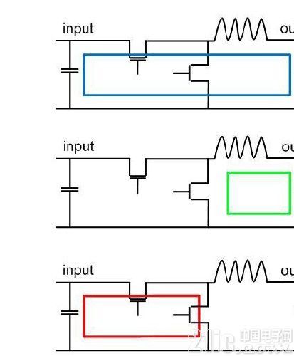 圖3.在開關(guān)模式電源中找到交流電流走線。